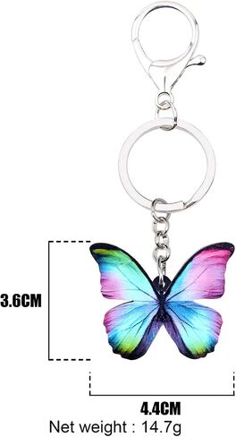 Cute Butterfly Keychain Buterrfly Gifts for Women Girls Bag Wallet Car Keys Accessories in Saudi Arabia
