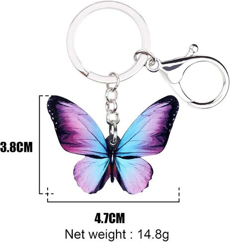 Cute Butterfly Keychain Buterrfly Gifts for Women Girls Bag Wallet Car Keys Accessories in Saudi Arabia