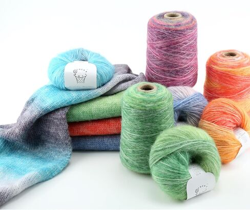 1PCS Gradient Spray Wool Yarn,Gradient Colorful Yarn,Multi Color Yarn for Crocheting,Soft Yarn for Knitting for Crocheting Sweater,Gloves,Scarf,DIY Toys. in Kuwait