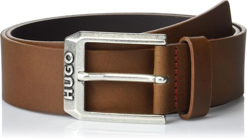Hugo Boss Men's Logo Buckle Leather Belt in Saudi Arabia