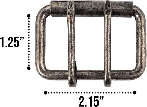 (2 بوصة. حزام بديل بإبزيم مزدوج الشق ريفي (54 مم) - نيكل عتيق in Kuwait