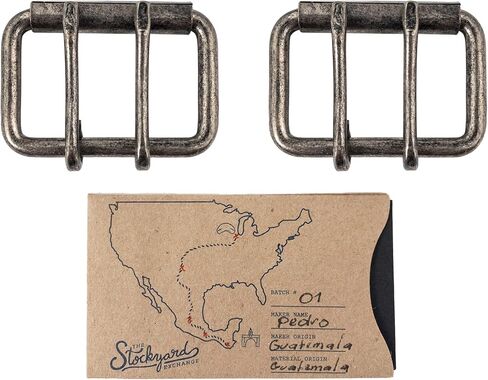 (2 بوصة. حزام بديل بإبزيم مزدوج الشق ريفي (54 مم) - نيكل عتيق in Kuwait