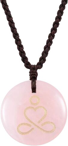 قلادة SUNYIK Chakra Yoga منقوشة على شكل تميمة دائرية، قلادات مموجة قابلة للتعديل للجنسين in Saudi Arabia