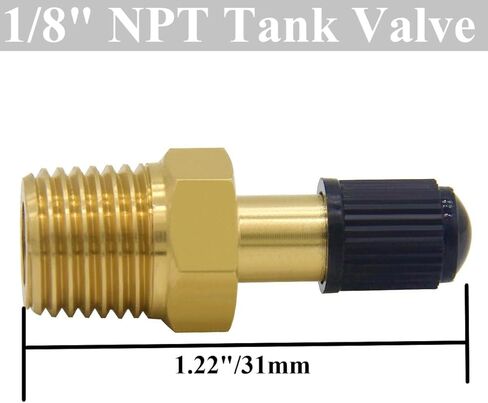 1/8 "NPT ذكر خزان صمام النحاس التضخم شريدر صمام مع صمام الأساسية القياسية، وذلك باستخدام مع ضاغط الهواء مع قبعات الختم 4 قطعة in Kuwait