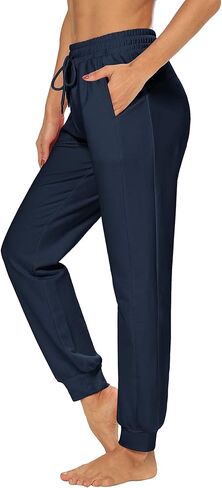 Sarin Mathews سراويل اليوغا النسائية الرياضية Sweatpants صالة تجريب الركض فضفاضة السراويل العرق مع جيوب البحرية S in Kuwait