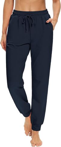 Sarin Mathews سراويل اليوغا النسائية الرياضية Sweatpants صالة تجريب الركض فضفاضة السراويل العرق مع جيوب البحرية S in Kuwait