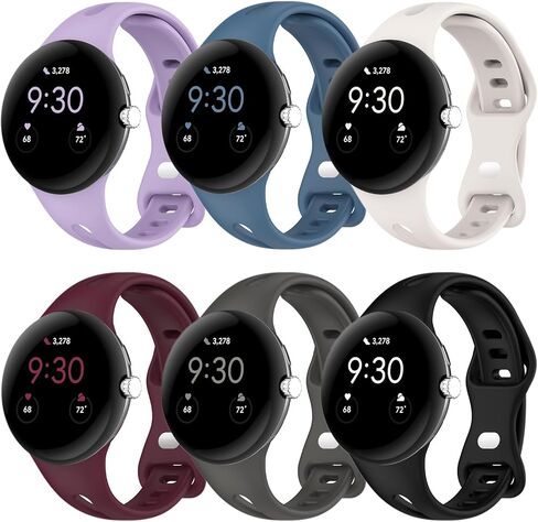 Slim Bands Compatible with Google Pixel Watch Band Adjustable Breathable Soft Silicone Sport Replacement Watch Band Straps Wristbands Bracelet for Google Pixel Watch 2/1 in Saudi Arabia
