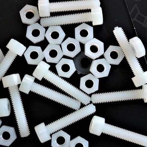 50 × رأس مقبس من النايلون، براغي آلة بلاستيكية، M4 × 20 مم، براغي بلاستيكية، صواميل وغسالات، مثبتات، 5/32 × 25/32 in Saudi Arabia