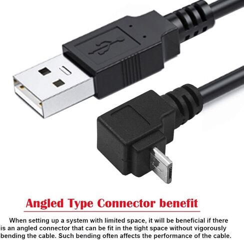 تشينيانغ USB 2.0 إلى Micro USB 90 درجة لأعلى كابل تمديد شحن البيانات بزاوية 1.0 متر in Saudi Arabia