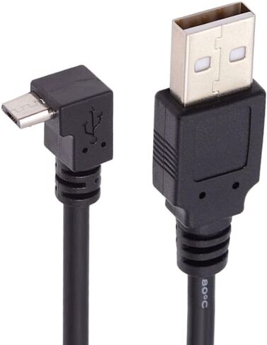 تشينيانغ USB 2.0 إلى Micro USB 90 درجة لأعلى كابل تمديد شحن البيانات بزاوية 1.0 متر in Saudi Arabia