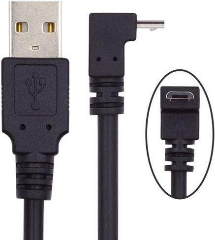 تشينيانغ USB 2.0 إلى Micro USB 90 درجة لأعلى كابل تمديد شحن البيانات بزاوية 1.0 متر in Saudi Arabia
