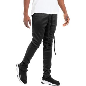WEIV GEAR Men’s Track Pants – Casual Drawstring Elastic Waist Ankle Zipper Skinny Fit Sweatpants Joggers Workout Active in Kuwait