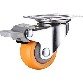 4Pcs 2 Inches 50mm Heavy Duty 160kg Orange Swivel Castor Wheels Trolley Furniture Caster Rubber(2A2C) in Saudi Arabia