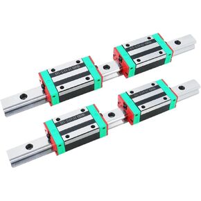 2Pcs 25mm Linear Guide Rail HGR25 1200mm to 2500mm with 4Pcs HGH25CA or HGW25CC Slider Carriages Block(HGW25CC,2300) in Kuwait