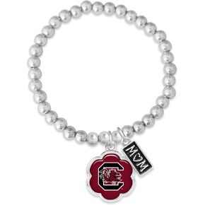 South Carolina Gamecocks Hazel Mom Charm Bead Stretch Bracelet Jewelry Gift USC, 7.5 inches in Saudi Arabia