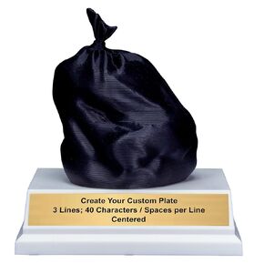Trash Bag Trophy - جائزة Garbage الأخيرة الفكاهية - جائزة القمامة المضحكة المخصصة - تخصيص الآن (4.5 بوصة) in Saudi Arabia