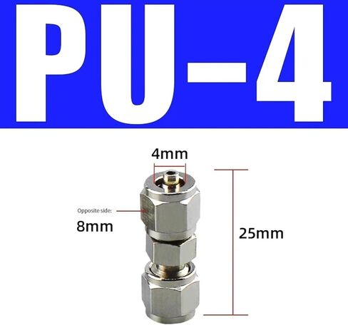 30pcs pv pe pu pu pu puper copper pneumatic الهواء الموصل السريع t/l type od 4 6 8 10 12mm لتوصيل مفصل أنبوب خرطوم سريع (pv8) in Kuwait