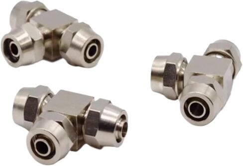 30pcs pv pe pu pu pu puper copper pneumatic الهواء الموصل السريع t/l type od 4 6 8 10 12mm لتوصيل مفصل أنبوب خرطوم سريع (pv8) in Kuwait