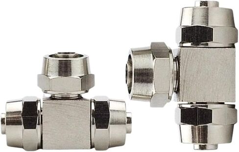 30pcs pv pe pu pu pu puper copper pneumatic الهواء الموصل السريع t/l type od 4 6 8 10 12mm لتوصيل مفصل أنبوب خرطوم سريع (pv8) in Kuwait