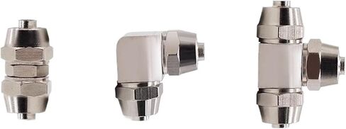 30pcs pv pe pu pu pu puper copper pneumatic الهواء الموصل السريع t/l type od 4 6 8 10 12mm لتوصيل مفصل أنبوب خرطوم سريع (pv8) in Kuwait