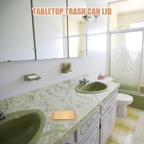 STOBAZA Garbage Can Swing Lid Trash Can Lid Only Black Countertop Trash Grommet for Kitchen Bathroom Commercial in Saudi Arabia