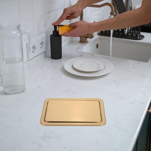 STOBAZA Garbage Can Swing Lid Trash Can Lid Only Black Countertop Trash Grommet for Kitchen Bathroom Commercial in Saudi Arabia