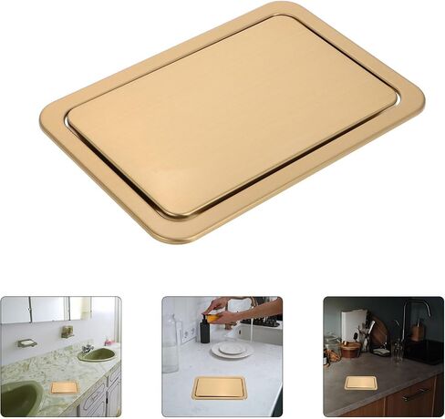 STOBAZA Garbage Can Swing Lid Trash Can Lid Only Black Countertop Trash Grommet for Kitchen Bathroom Commercial in Saudi Arabia