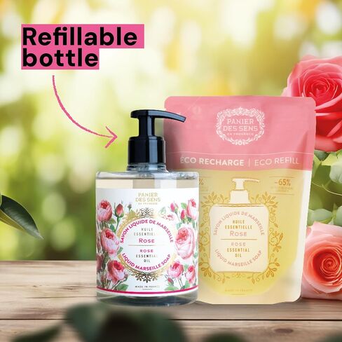Panier des Sens - Moisturizing Hand Soap - Orange Blossom Gourmand Fragrance - French Traditional Savon de Marseille Soap - Refillable Kitchen & Bathroom Soap - 16.9 Fl.oz Liquid Hand Wash 96% Natural in Saudi Arabia