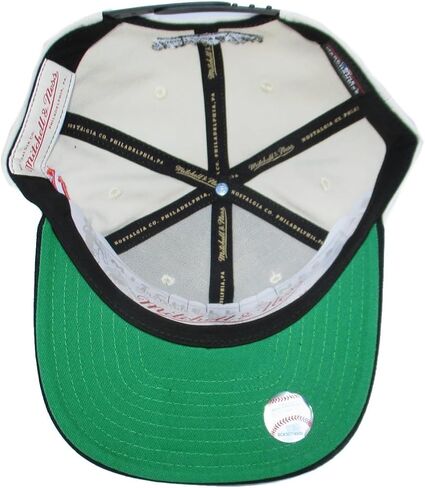 Mitchell & Ness MLB Off Word Pro Snapback Adjustable Hat Cap - Off White in Saudi Arabia