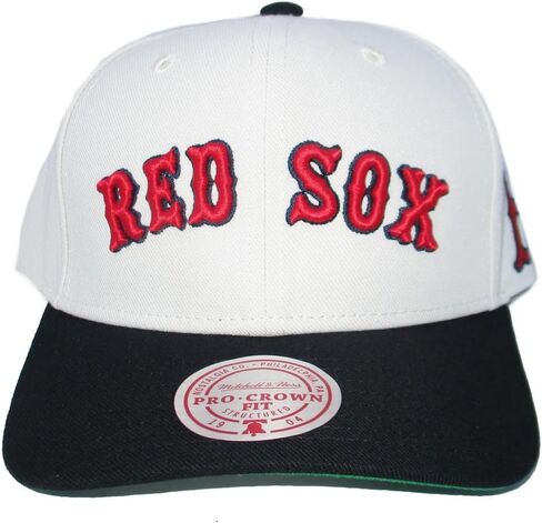 Mitchell & Ness MLB Off Word Pro Snapback Adjustable Hat Cap - Off White in Saudi Arabia
