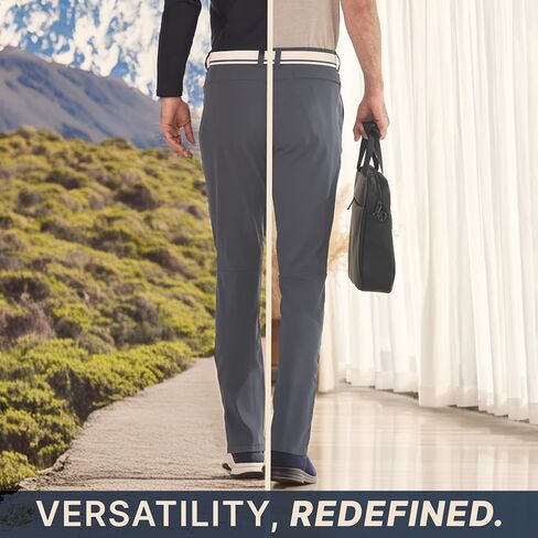 BLUE CHILL Elite Golf Pants for Men, Water Resistant All-Weather Casual Pants, Soft Lightweight, Secure Zip Pockets, Slim Fit in Saudi Arabia