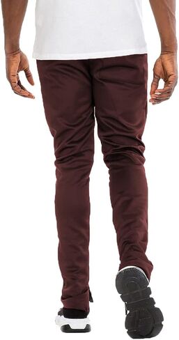 WEIV GEAR Men’s Track Pants – Casual Drawstring Elastic Waist Ankle Zipper Skinny Fit Sweatpants Joggers Workout Active in Kuwait