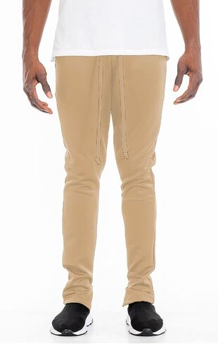 WEIV GEAR Men’s Track Pants – Casual Drawstring Elastic Waist Ankle Zipper Skinny Fit Sweatpants Joggers Workout Active in Kuwait