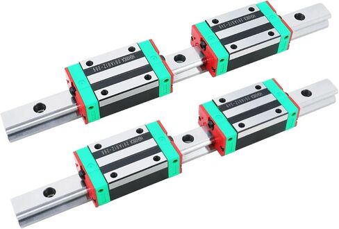 2Pcs 25mm Linear Guide Rail HGR25 1200mm to 2500mm with 4Pcs HGH25CA or HGW25CC Slider Carriages Block(HGW25CC,2300) in Kuwait