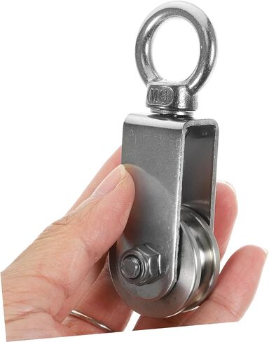 Pretyzoom 2pcs عجلات العجلات العجلة الثقيلة بكرة الكابل الثقيلة رفع صغير الحبل الحبل كتلة معلقة السلك السلك القطر عجلة صالة الألعاب الرياضية كابل حبل الحبل عجلة الفولاذ المقاوم للصدأ in Saudi Arabia