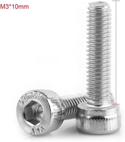 Hilitand 100pcs M3 SS304 Stainsal Steel Stex Hex Socket Procks Bolts for Industrial and Construction Hardeners (M3x30) in Kuwait