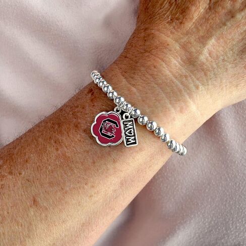 ساوث كارولينا Gamecocks Hazel Mom Charm Bead Bead Stretch Bracelet Home Gift USC ، 7.5 Int in Saudi Arabia