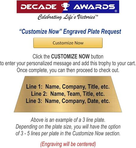 Decade Awards Football Motion Xtreme 3D Trophy - 5 Inch Tall | Engraved Gridiron Award - Customize Now in Saudi Arabia