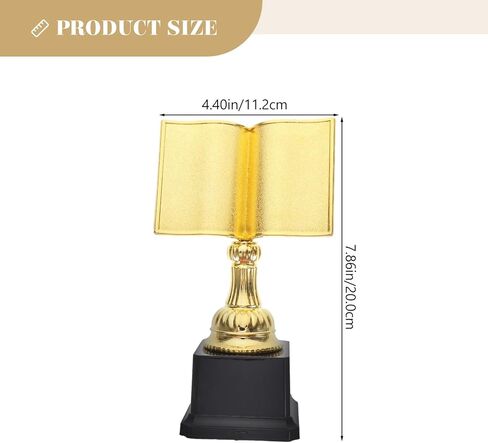 كأس جائزة Popetpop Gold Award Cup ، كأس جائزة مسابقة القراءة ، الكأس على شكل الكتب ، جائزة الجوائز في المركز الأول ، جوائز الفوز بالتقدير القراءة in Saudi Arabia