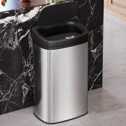 22 Gallon Trash Can Stainless Steel Motion Sensor Garbage Can with Lid, 82L Commercial Tall Recycle Garbage Bin for Kitchen, Home, Office, Sliver in Saudi Arabia