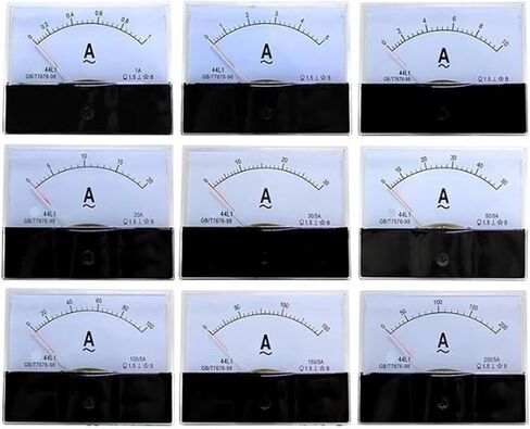 44L1 AC AMMETER ANALOG PANET POINTER 1A 3A 5A 10A 15A 20A 30A 50A 75A 100A 150A 300A 450A 500A 100 * 80 1PCS (15A) in Saudi Arabia