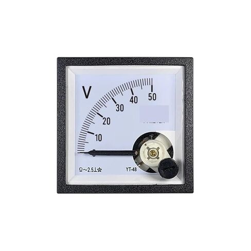 YT48 AC Voltmeter 100V 250V 300V 450V 500V 600V POINTER SMALL 99T1 CP48 BE48 1PCS (AC 500V) in Saudi Arabia