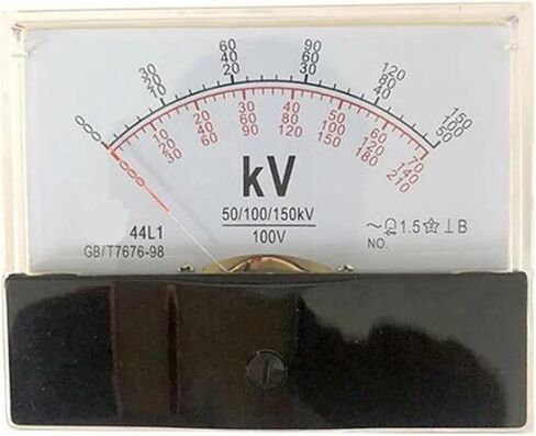 44L1 100V Input Analog AC Voltmeter High Voltage Meter 3KV Cannot Directly Use 80 * 100mm 1Pcs(AC50KV 100V) in Saudi Arabia