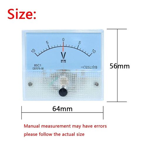 85C1-V Pointer Type DC Positive and Negative Voltmeter 5V 10V 15V 20V 30V 50V Bidirectional Meter 1Pcs(750V -0-750V) in Saudi Arabia