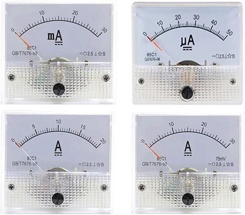 85C1 Ammeter Dc Analog Current Meter Panel Mechanical Pointer Type 1/5/10/200/300/500mA A UA 1Pcs(1mA) in Saudi Arabia