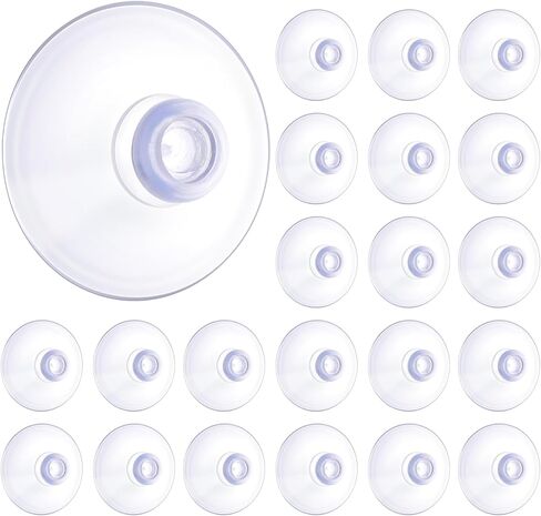 20 PCS 40mm نافذة أكواب شفط بدون خطافات من وسادات الشفط الزجاجية PVC المصاصة البلاستيكية للمطبخ وحمام مكتب Window Window (يمكن استعادة تشوه النقل عن طريق النقع في الماء الساخن) in Kuwait
