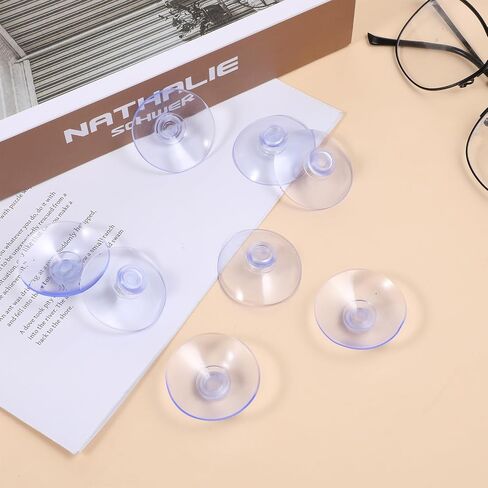 20 PCS 40mm نافذة أكواب شفط بدون خطافات من وسادات الشفط الزجاجية PVC المصاصة البلاستيكية للمطبخ وحمام مكتب Window Window (يمكن استعادة تشوه النقل عن طريق النقع في الماء الساخن) in Kuwait