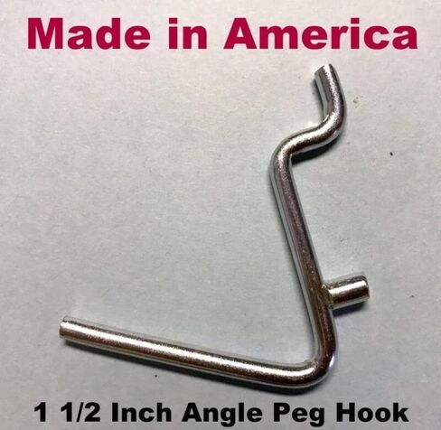 Trion Brand (20 Pack) Angle 1 1/2" Metal Peg Garage Hanger Hooks. 1/8 to 1/4 Inch Pegboard in Saudi Arabia
