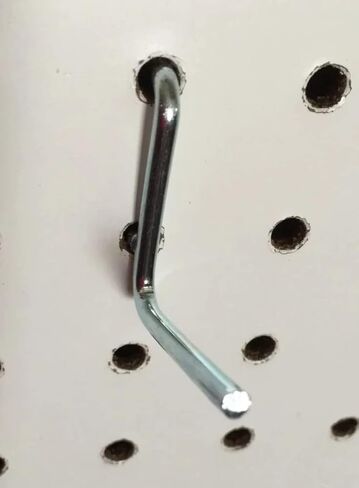 Trion Brand (20 Pack) Angle 1 1/2" Metal Peg Garage Hanger Hooks. 1/8 to 1/4 Inch Pegboard in Saudi Arabia