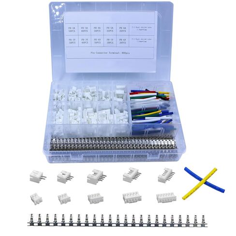 1120PCS jst PH Connector Kit 2,3,4,5,6 pin Connector Straight Male/Female Adapters & Crimp Terminals Circuit Board connectors for Arduino, DIY Electronics & Home Use in Saudi Arabia